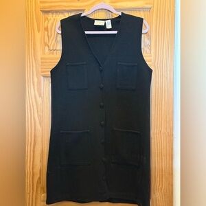 100% wool Preview - Button up vest‎ dress - black